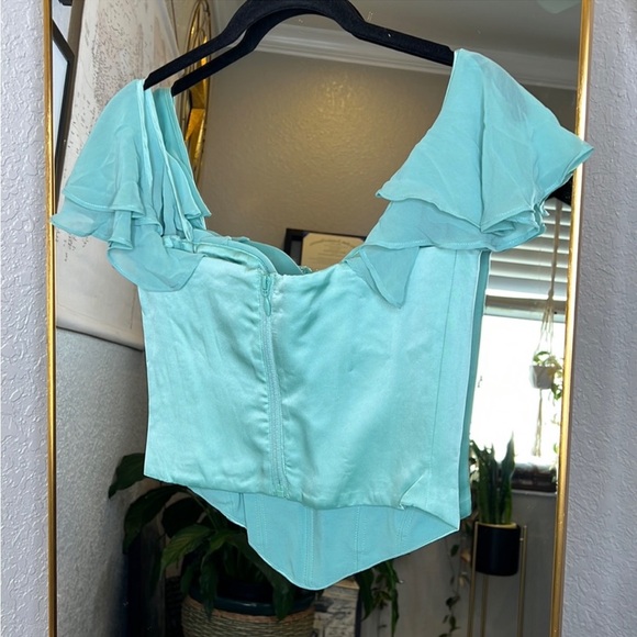 House of CB Set 'Isabella' & 'Lila' Jade Ruffle Sleeve Maxi Skirt Set NWOT - Picture 11 of 14